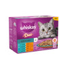 Whiskas 1+ Duo Surf and Turf Adult Wet Cat Food Pouches in Jelly 12 x 85g (Pack of 4)