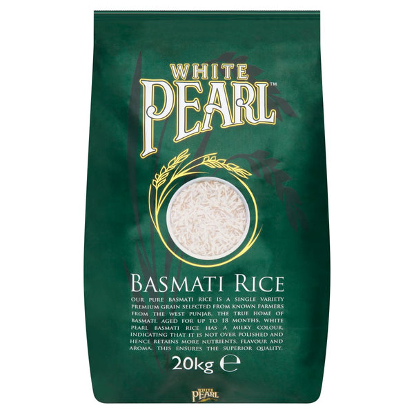 White Pearl Basmati Rice 20kg (Pack of 1)