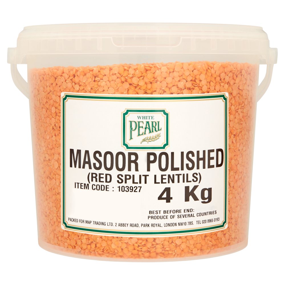 White Pearl Masoor Polished 4kg (Pack of 1)