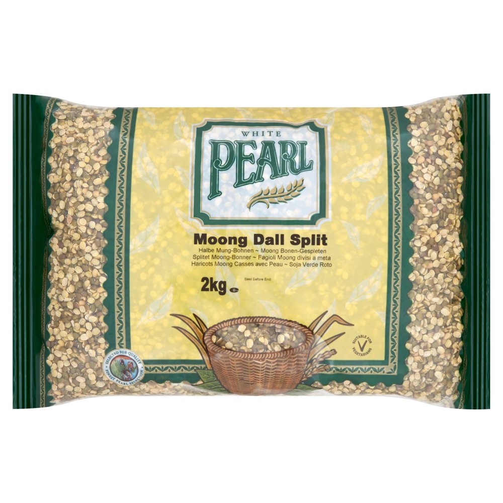White Pearl Moong Dall Split 2kg (Pack of 1)