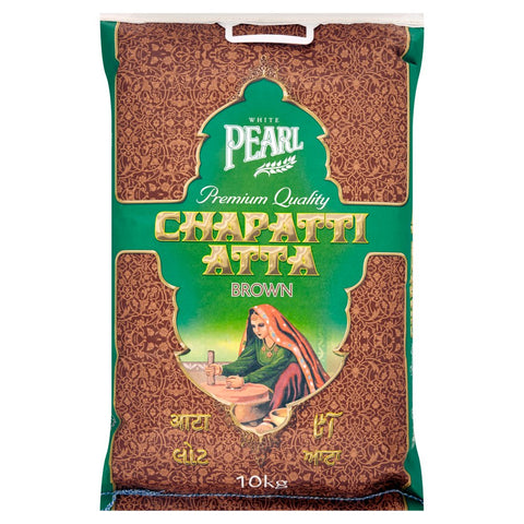 White Pearl Premium Quality Chapatti Atta Brown 10kg (Pack of 1)