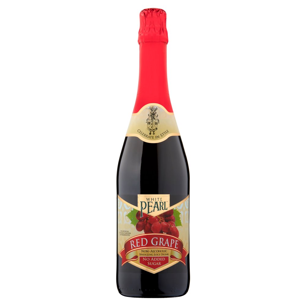 White Pearl Red Grape Non-Alcoholic Sparkling Juice Drink 750ml (Pack of 6)