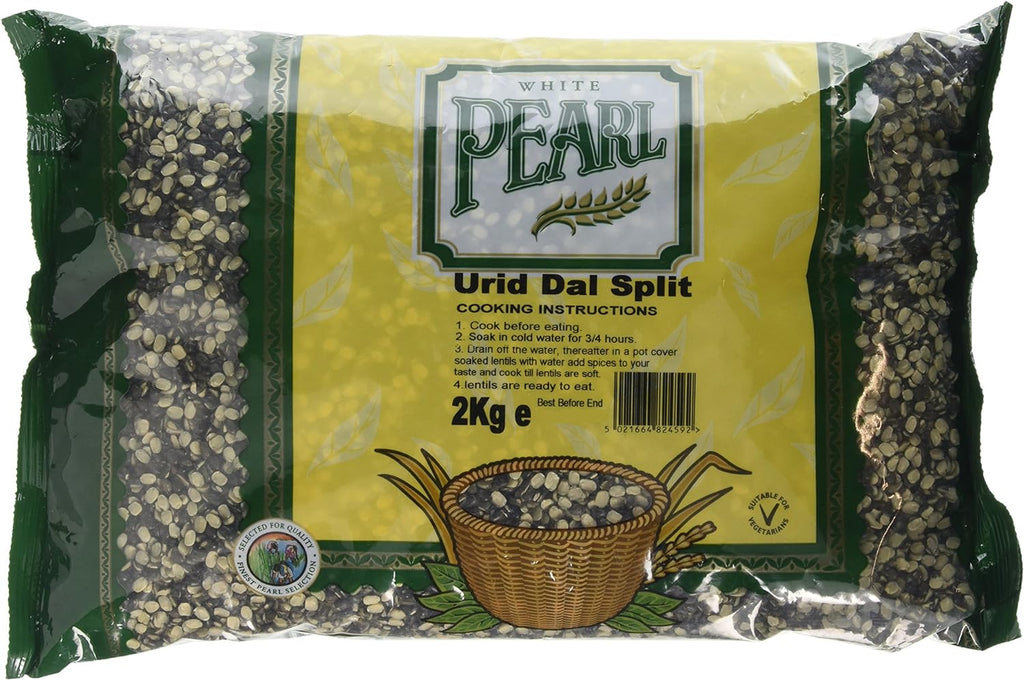 White Pearl Urid Dall-Split 2kg (Pack of 6)