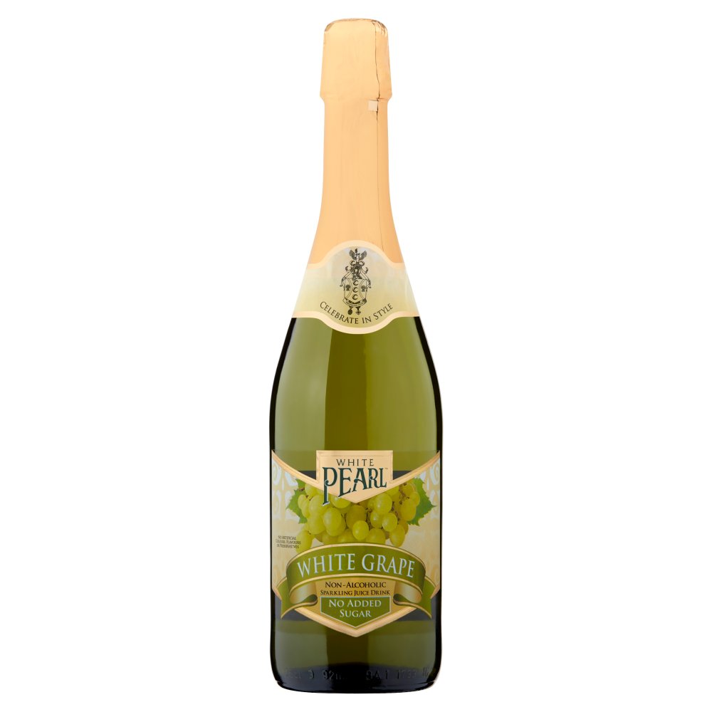 White Pearl White Grape Non-Alcoholic Sparkling Juice Drink 750ml (Pack of 6)