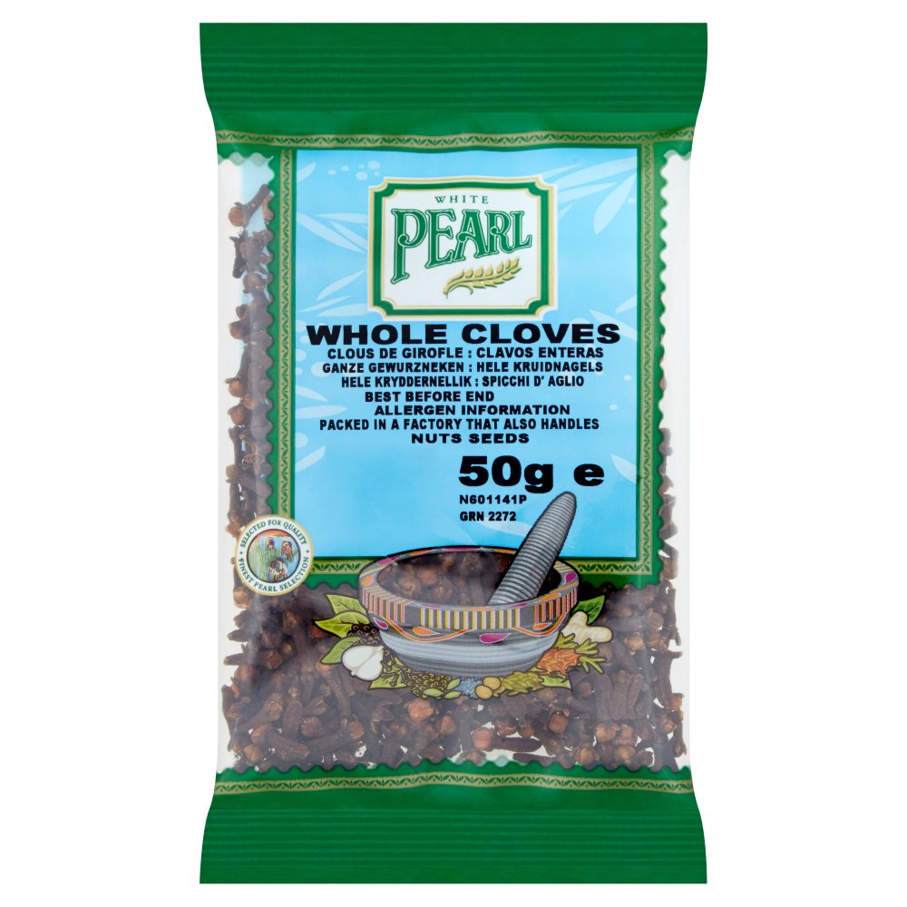 White Pearl Whole Cloves 50g (Pack of 12)