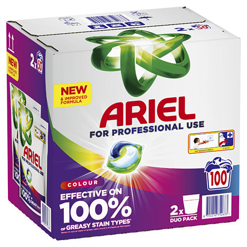 Ariel Professional Allin1 Pods Washing Capsules Colour, 100 washes  (Pack of 1)