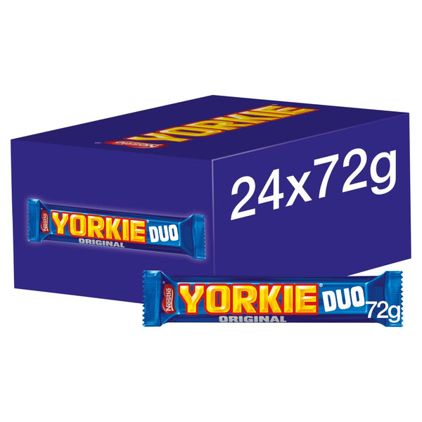Yorkie Milk Chocolate Duo Bar 72g (Pack of 24)