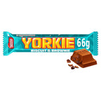 Yorkie DUO Biscuit & Brownie Flavour Milk Chocolate Bar 66g (Pack of 24)