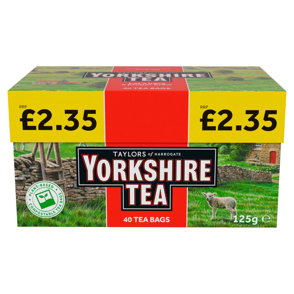 Yorkshire Tea 40 Tea Bags 125g (Pack of 5)