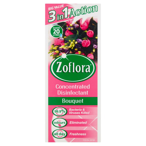 Zoflora 3 in 1 Action Concentrated Disinfectant Bouquet 500ml (Pack of 1)