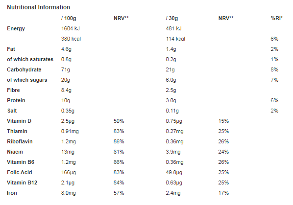 Kellogg's Oaties Original Crunch Breakfast Cereal 500g ( Pack of 5 )