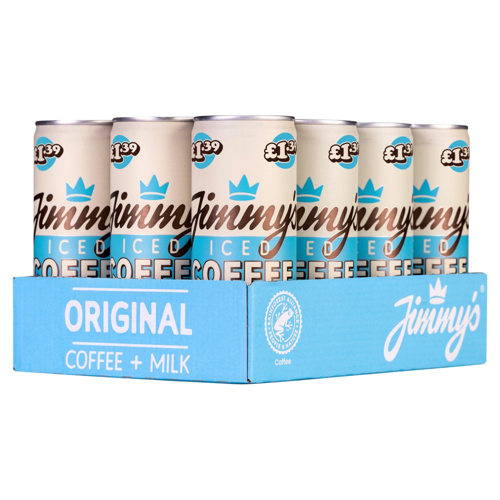 Jimmy's Original Iced Coffee Cans 250ml (Pack of 12)