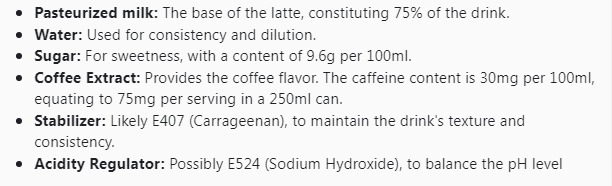 Hell Latte Ice Coffee 250ml (Pack of 12)