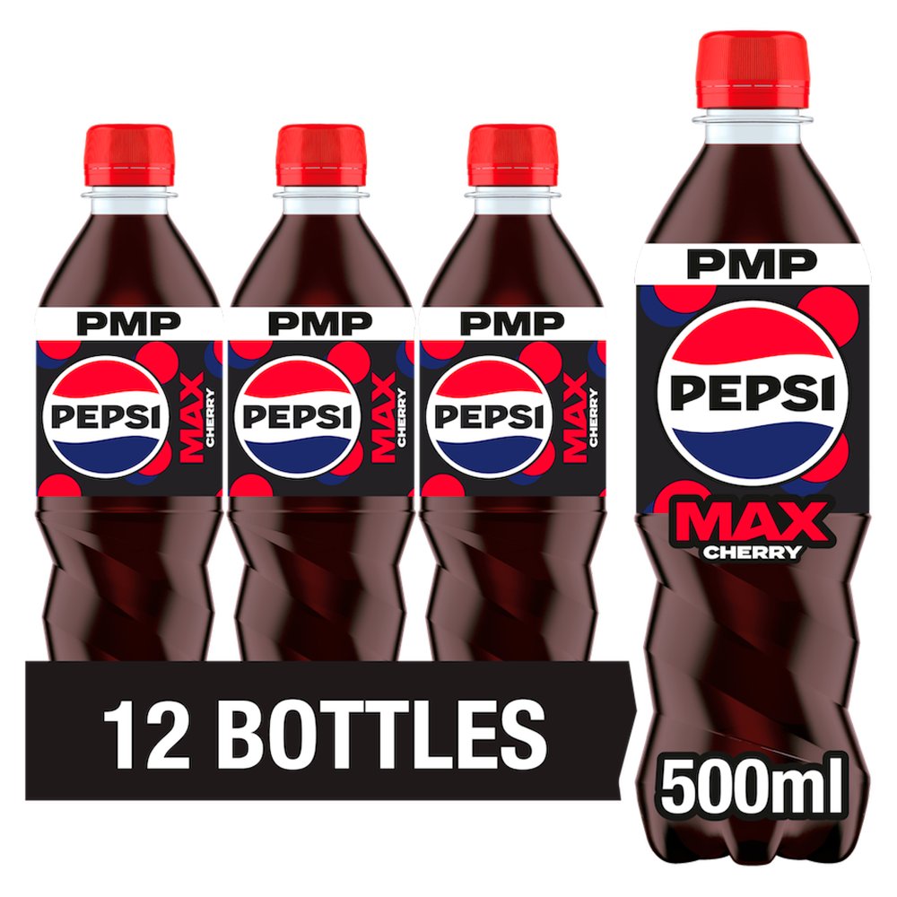 Pepsi Max Sugar Free Cherry Cola 500ml (Pack of 12)