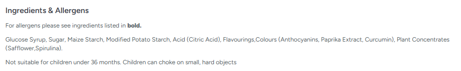 Zorba Online American Hard Gums 250g Bag