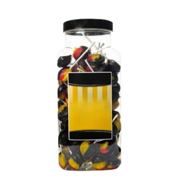 Dobsons Aniseed Mega Lollies Made with Natural Aniseed Oil 90 Unwrapped Lollipops Jar British Gluten Free and Vegetarian Friendly Candy Lolly