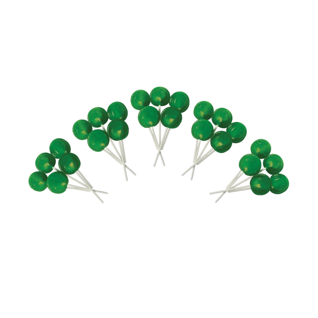 Dobsons Apple Mega Lollies 25 Unwrapped Lollipops Bag British Gluten Free and Vegetarian Friendly Candy Lolly