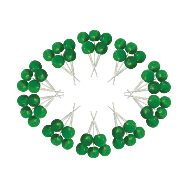 Dobsons Apple Mega Lollies 50 Unwrapped Lollipops Bag British Gluten Free and Vegetarian Friendly Candy Lolly