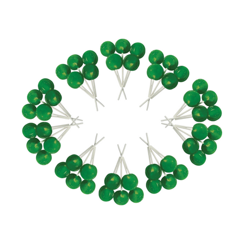 Dobsons Apple Mega Lollies 50 Unwrapped Lollipops Bag British Gluten Free and Vegetarian Friendly Candy Lolly