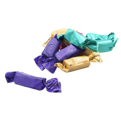 Zorba Online SUGAR FREE Assorted Toffee Individually Wrapped Assorted Flavours Hard Boiled Candy 250g Bag Vegetarian and Gluten Free British Sweets