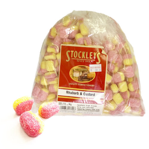 Stockley's Rhubarb & Custard 500g Bag (Pack of 1)