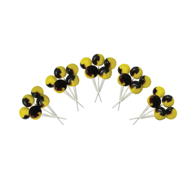 Dobsons Banana Split Mega Lollies 25 Unwrapped Lollipops Bag British Gluten Free and Vegetarian Friendly Candy Lolly