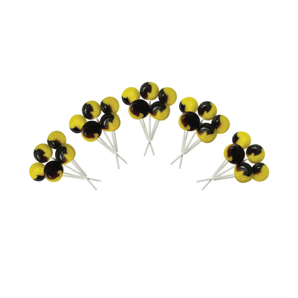 Dobsons Banana Split Mega Lollies 25 Unwrapped Lollipops Bag British Gluten Free and Vegetarian Friendly Candy Lolly