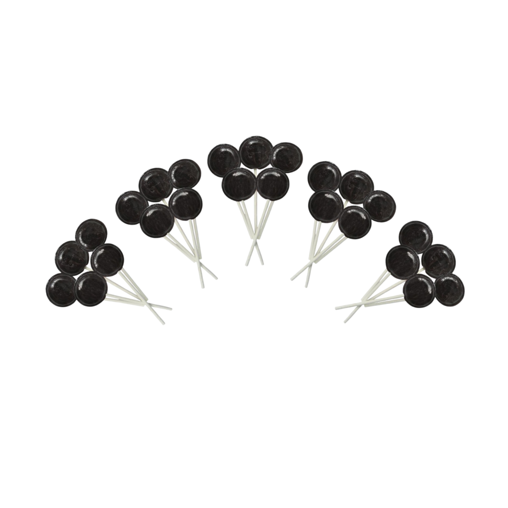 Dobsons Blackcurrant Mega Lollies 25 Unwrapped Lollipops Bag British Gluten Free and Vegetarian Friendly Candy Lolly