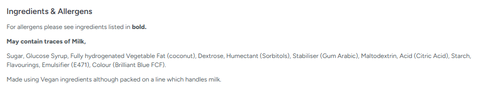 Zorba Online Blue Raspberry Bonbons 1kg Bag