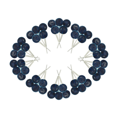 Dobsons Blueberry Mega Lollies 50 Unwrapped Lollipops Bag British Gluten Free and Vegetarian Friendly Candy Lolly