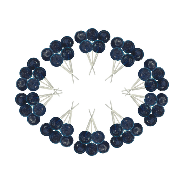 Dobsons Blueberry Mega Lollies 50 Unwrapped Lollipops Bag British Gluten Free and Vegetarian Friendly Candy Lolly