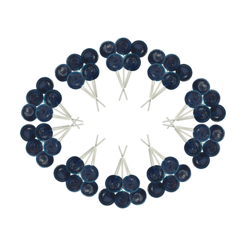 Dobsons Blueberry Mega Lollies 50 Unwrapped Lollipops Bag British Gluten Free and Vegetarian Friendly Candy Lolly