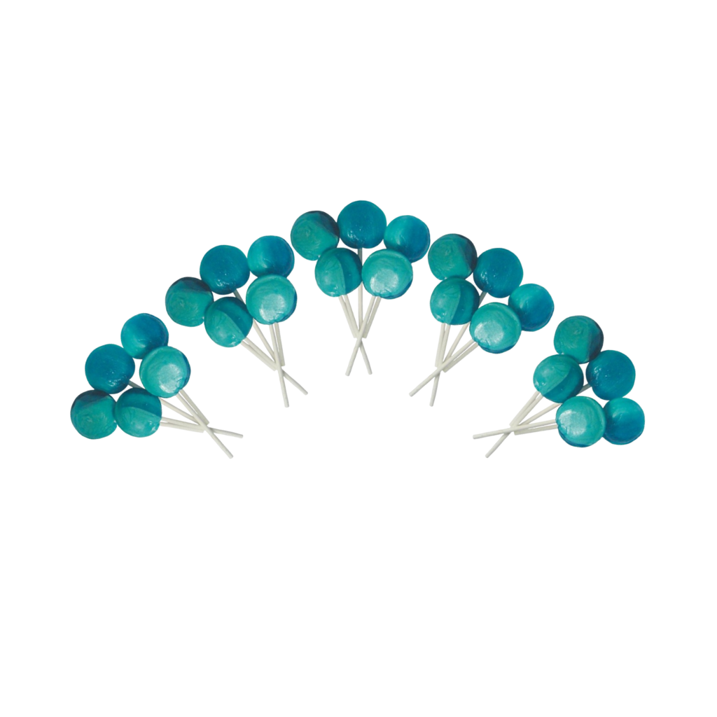 Dobsons Blue Raspberry Mega Lollies 25 Unwrapped Lollipops Bag British Gluten Free and Vegetarian Friendly Candy Lolly