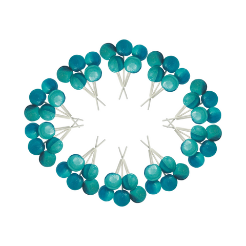 Dobsons Blue Raspberry Mega Lollies 50 Unwrapped Lollipops Bag British Gluten Free and Vegetarian Friendly Candy Lolly