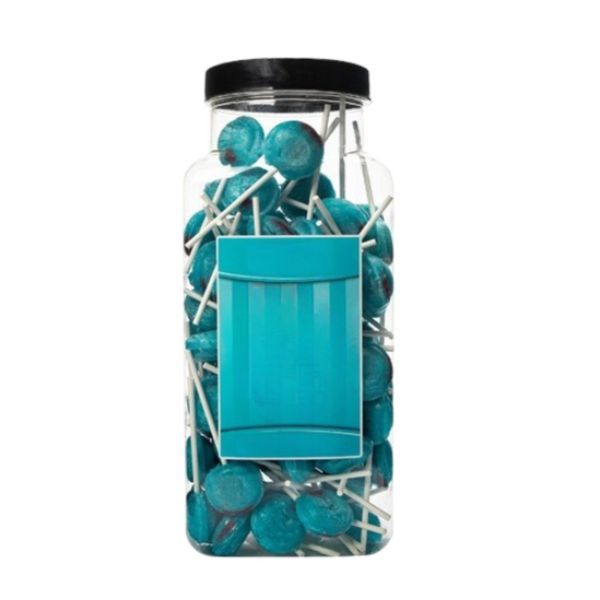 Dobsons Bubblegum Mega Lollies 90 Unwrapped Lollipops Jar British Gluten Free and Vegetarian Friendly Candy Lolly
