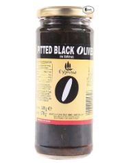 Cyprus Pitted Black Olives 340g (Pack of 6)