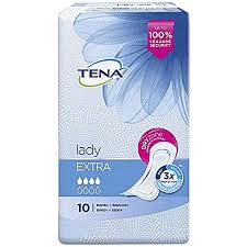 TENA Lady Extra Pads 10 Pack 130g (Pack of 3)