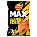 Walkers MAX Jalapeno & Cheese Sharing Crisps 70g (Pack of 15)