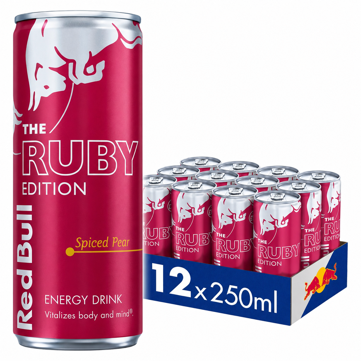 Red Bull Ruby Edition Spiced Pear Energy Drink 250ml (Pack of 12)