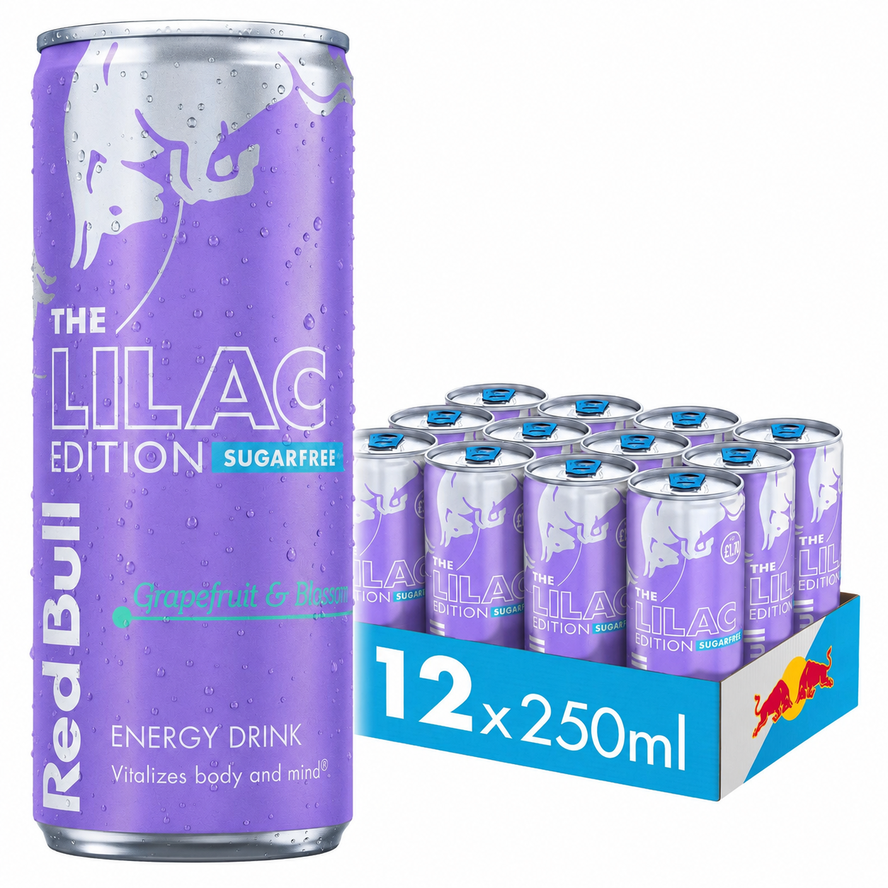 Red Bull Lilac Edition Sugarfree Grapefruit & Blossom Energy Drink 250ml (Pack of 12)