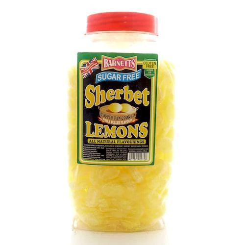 Barnetts Sugar Free Sherbet Lemons Jar 3kg (Pack of 1)