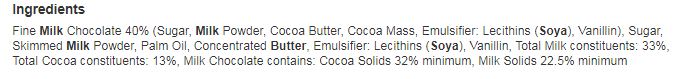 Kinder Chocolate 8 x 12.5g (100g) (Pack of 10)