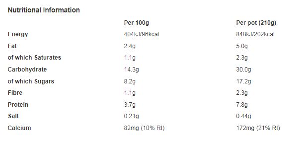 Ambrosia Porridge Pots Raspberry 210g (Pack of 6)