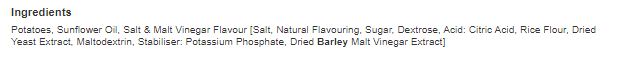 McCoy's Salt & Malt Vinegar Sharing Crisps 65g (Pack of 20)