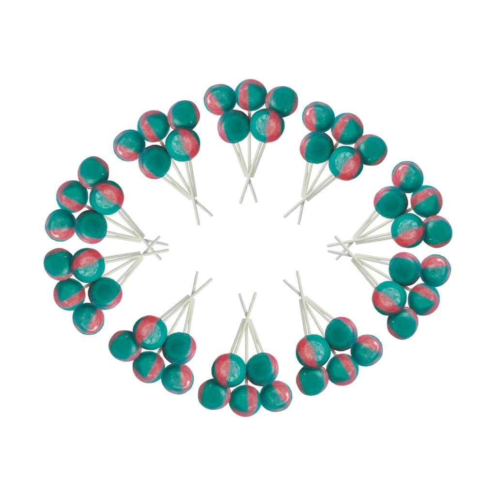 Dobsons Candyfloss Mega Lollies 50 Unwrapped Lollipops Bag British Gluten Free and Vegetarian Friendly Candy Lolly