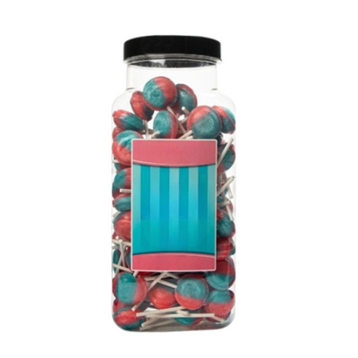 Dobsons Candyfloss Mega Lollies 90 Unwrapped Lollipops Jar British Gluten Free and Vegetarian Friendly Candy Lolly