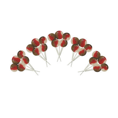 Dobsons Cherry Cola Mega Lollies 25 Unwrapped Lollipops Bag British Gluten Free and Vegetarian Friendly Candy Lolly