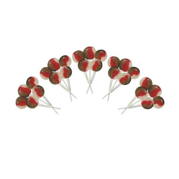 Dobsons Cherry Cola Mega Lollies 25 Unwrapped Lollipops Bag British Gluten Free and Vegetarian Friendly Candy Lolly