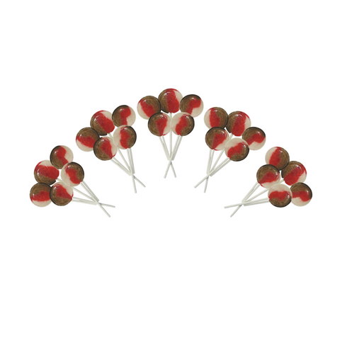 Dobsons Cherry Cola Mega Lollies 25 Unwrapped Lollipops Bag British Gluten Free and Vegetarian Friendly Candy Lolly