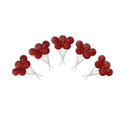 Dobsons Cherry Mega Lollies 25 Unwrapped Lollipops Bag British Gluten Free and Vegetarian Friendly Candy Lolly